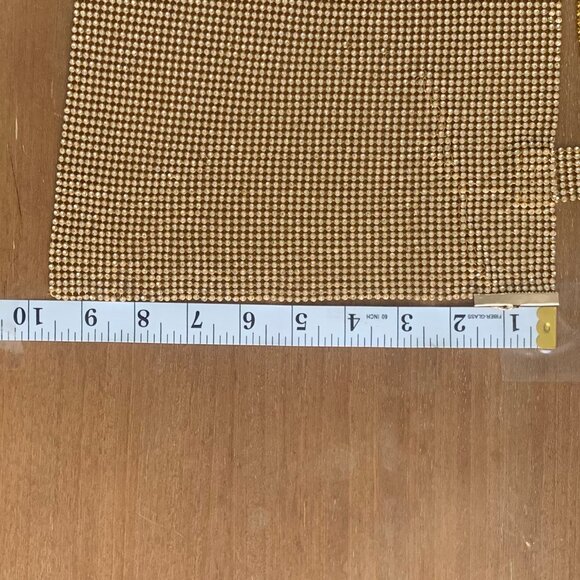 Rhinestone Gold Backless Square Crop Top - Picture 4 of 9